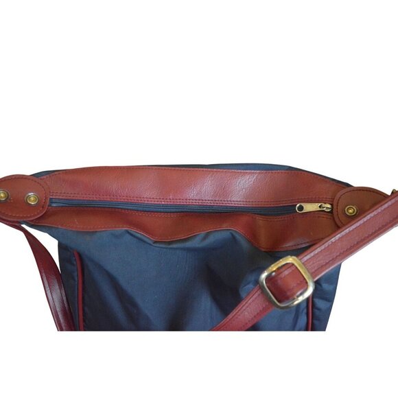 Vintage Samsonite Navy Red Crossbody Messenger Bag With Adjustable Strap Zippere - Picture 13 of 16